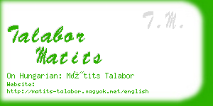 talabor matits business card